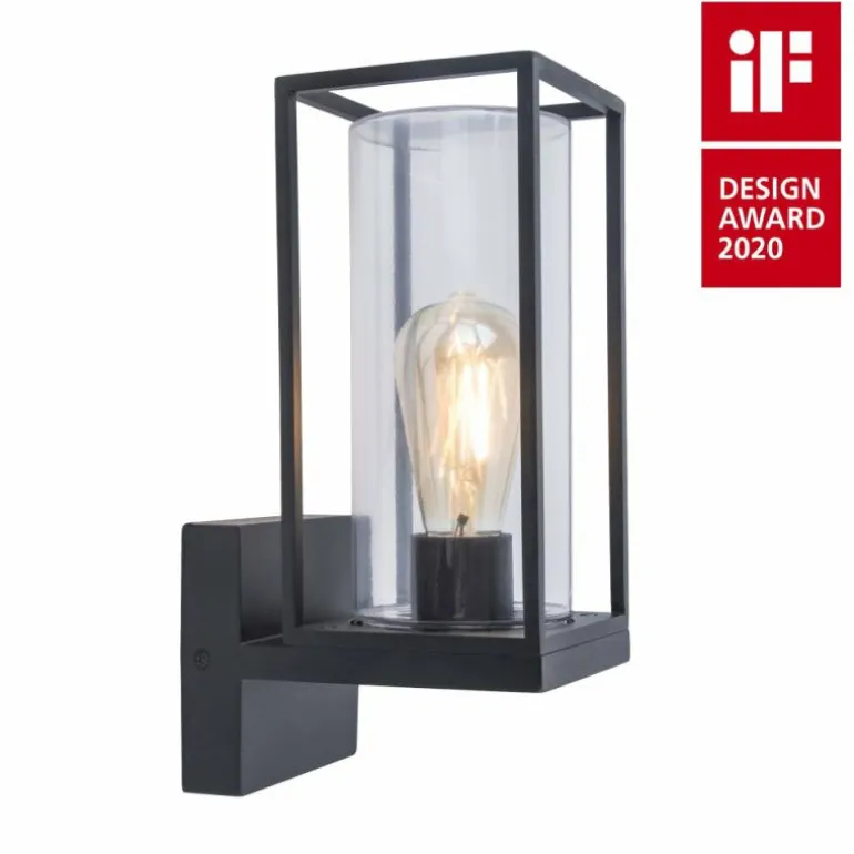 Applique murale d'extérieur Lutec Flair Anthracite, 1 lumière