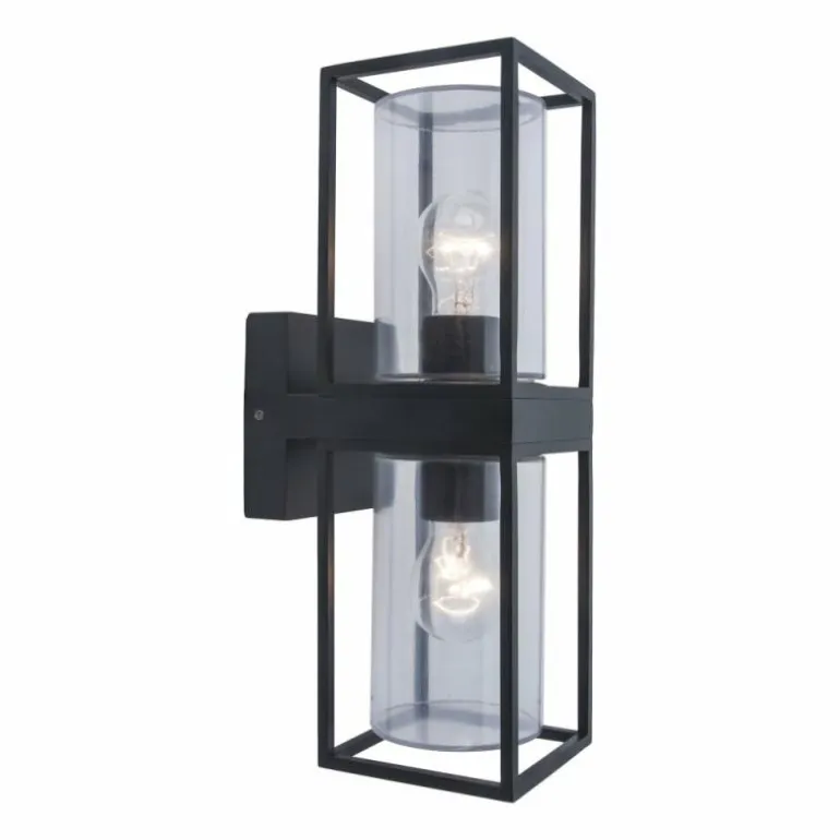 Applique murale d'extérieur Lutec Flair Anthracite, 2 lumières