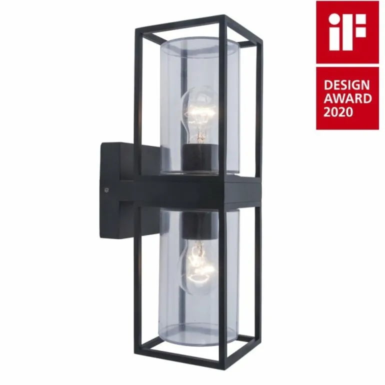 Applique murale d'extérieur Lutec Flair Anthracite, 2 lumières