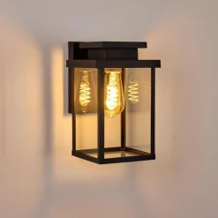 Applique murale d'extérieur Tieva Noir, 1 lumière