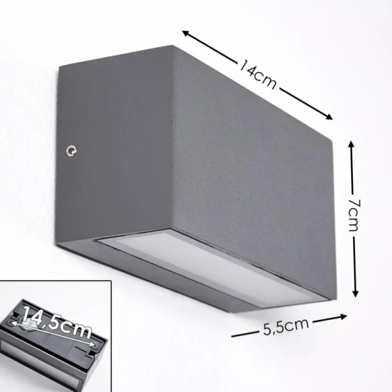 Applique murale d'extérieur Duluth LED Anthracite, 1 lumière