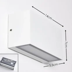 Applique murale d'extérieur Duluth LED Blanc, 1 lumière