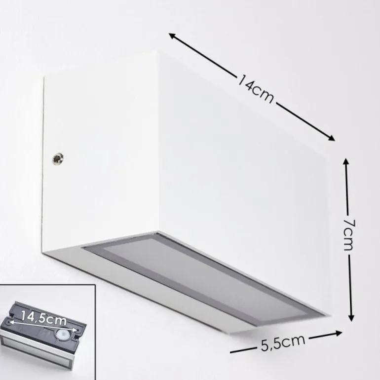 Applique murale d'extérieur Duluth LED Blanc, 1 lumière