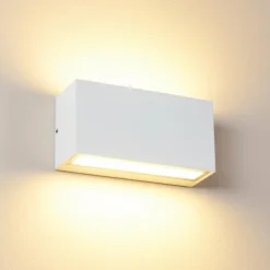 Applique murale d'extérieur Duluth LED Blanc, 1 lumière