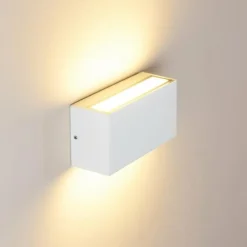 Applique murale d'extérieur Duluth LED Blanc, 1 lumière