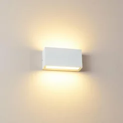 Applique murale d'extérieur Duluth LED Blanc, 1 lumière