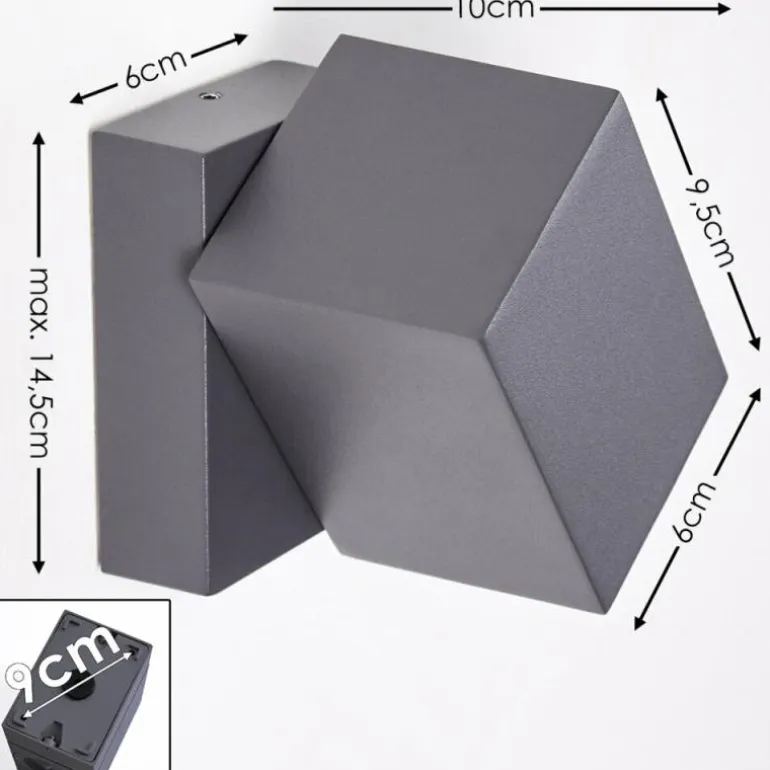Applique murale d'extérieur Bregenz LED Anthracite, 1 lumière
