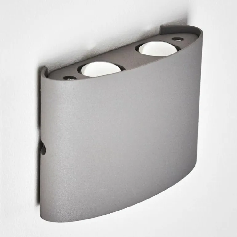 Applique murale d'extérieur Abaiang LED Gris, 1 lumière