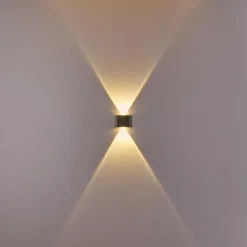 Applique murale d'extérieur Abaiang LED Gris, 1 lumière