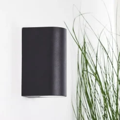Applique murale d'extérieur Komoren LED Noir, 2 lumières