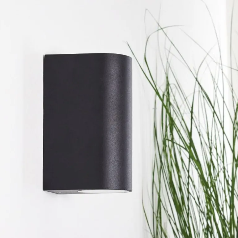 Applique murale d'extérieur Komoren LED Noir, 2 lumières