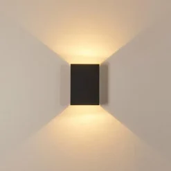 Applique murale d'extérieur Benin LED Noir, 2 lumières