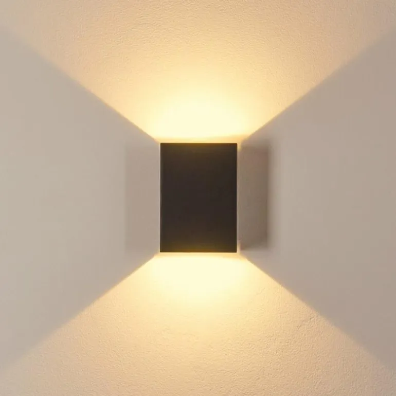 Applique murale d'extérieur Benin LED Noir, 2 lumières