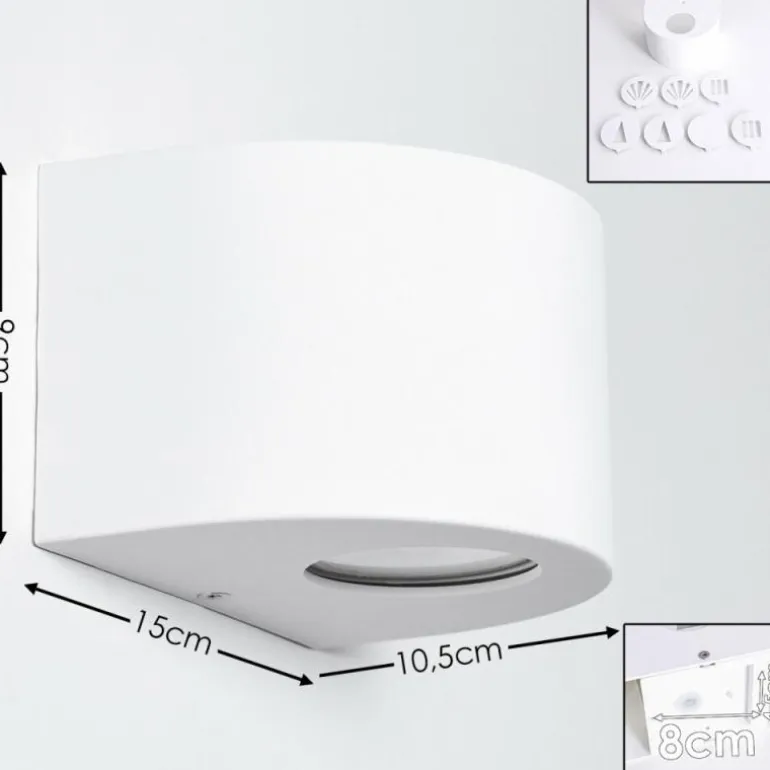 Applique murale d'extérieur Windhoek LED Blanc, 2 lumières
