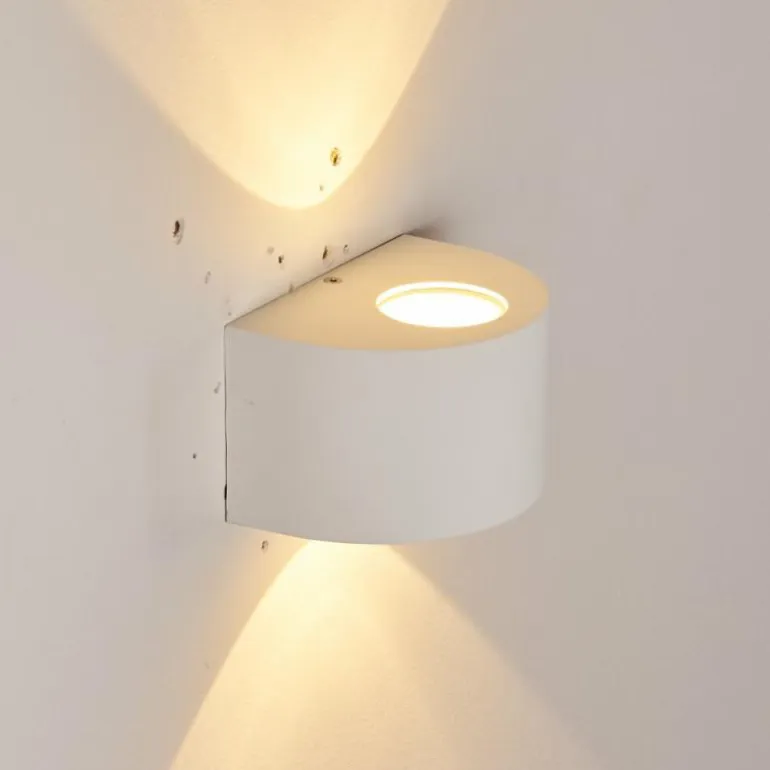 Applique murale d'extérieur Windhoek LED Blanc, 2 lumières