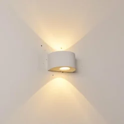 Applique murale d'extérieur Windhoek LED Blanc, 2 lumières