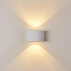Applique murale d'extérieur Windhoek LED Blanc, 2 lumières