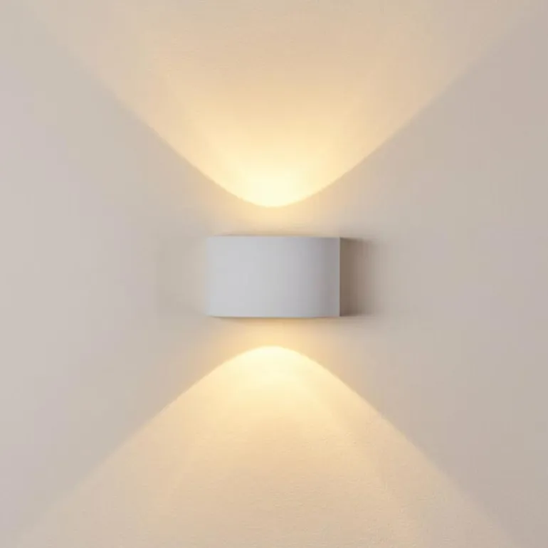 Applique murale d'extérieur Windhoek LED Blanc, 2 lumières