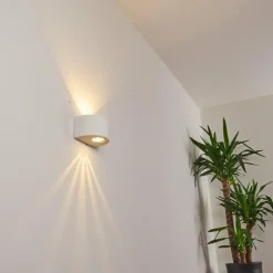 Applique murale d'extérieur Windhoek LED Blanc, 2 lumières