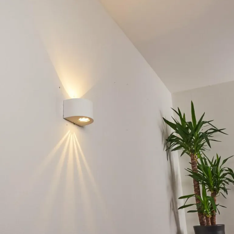 Applique murale d'extérieur Windhoek LED Blanc, 2 lumières