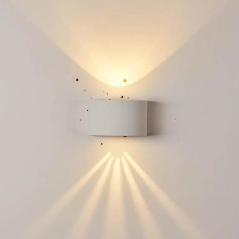 Applique murale d'extérieur Windhoek LED Blanc, 2 lumières