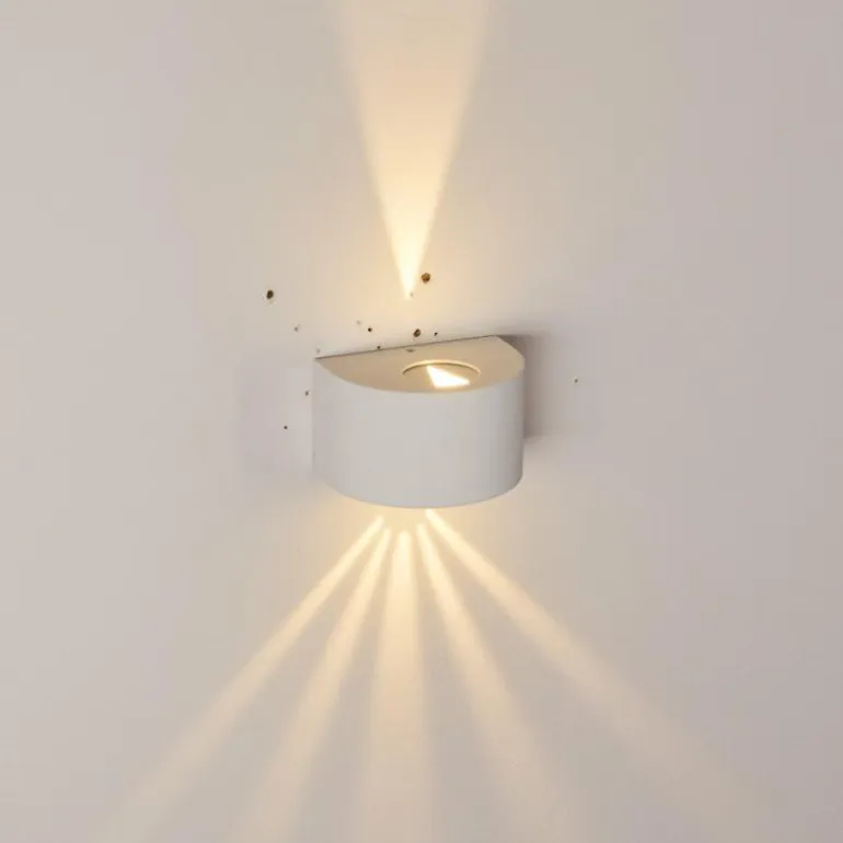 Applique murale d'extérieur Windhoek LED Blanc, 2 lumières
