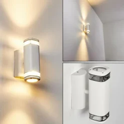 Applique murale d'extérieur Corneda Blanc, 2 lumières