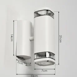 Applique murale d'extérieur Corneda Blanc, 2 lumières