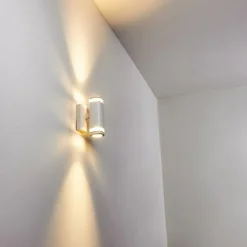Applique murale d'extérieur Corneda Blanc, 2 lumières