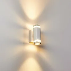 Applique murale d'extérieur Corneda Blanc, 2 lumières