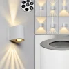 Applique murale d'extérieur Mora LED Blanc, 2 lumières