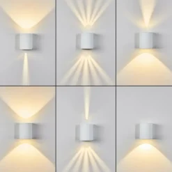 Applique murale d'extérieur Mora LED Blanc, 2 lumières