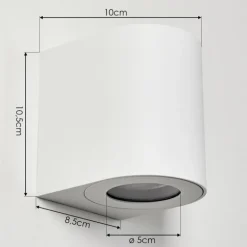 Applique murale d'extérieur Mora LED Blanc, 2 lumières