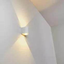 Applique murale d'extérieur Mora LED Blanc, 2 lumières