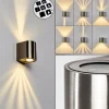 Applique murale d'extérieur Mora LED Acier inoxydable, 2 lumières