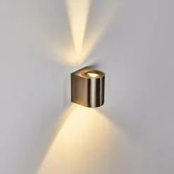 Applique murale d'extérieur Mora LED Acier inoxydable, 2 lumières