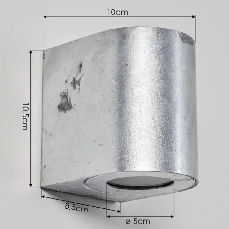 Applique murale d'extérieur Mora LED Nickel mat, 2 lumières