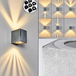 Applique murale d'extérieur Mora LED Nickel mat, 2 lumières