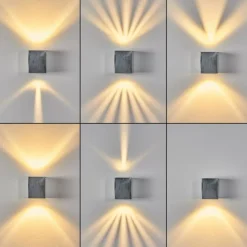 Applique murale d'extérieur Mora LED Nickel mat, 2 lumières