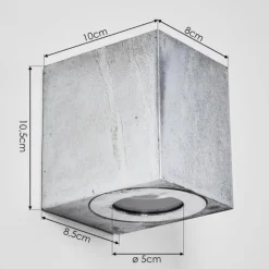 Applique murale d'extérieur Mora LED Nickel mat, 2 lumières