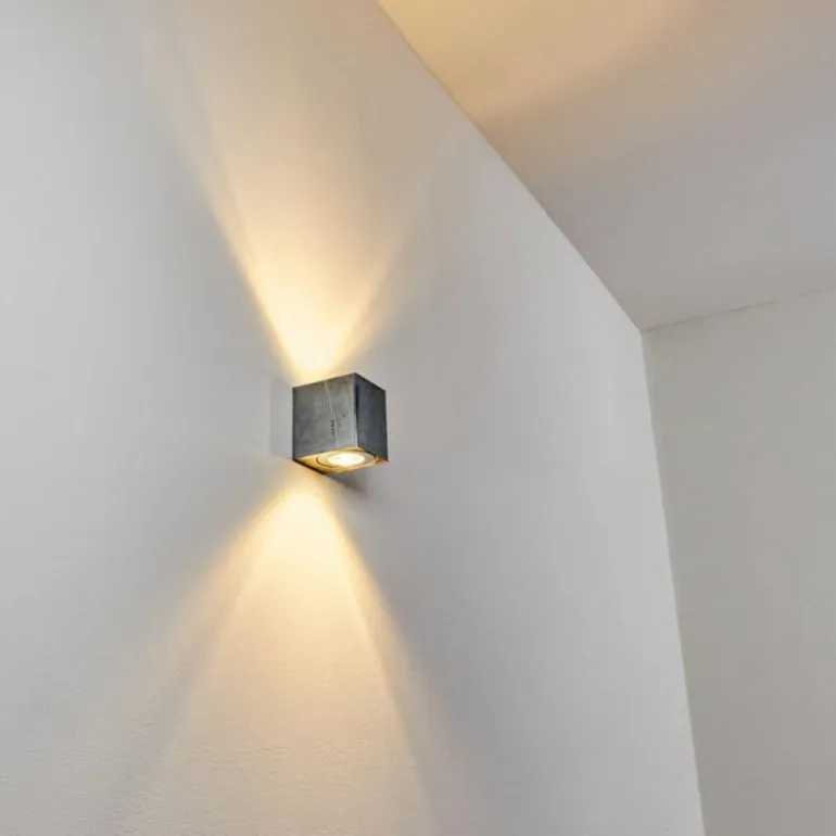 Applique murale d'extérieur Mora LED Nickel mat, 2 lumières