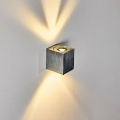 Applique murale d'extérieur Mora LED Nickel mat, 2 lumières