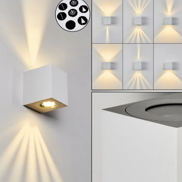 Applique murale d'extérieur Mora LED Blanc, 2 lumières