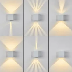 Applique murale d'extérieur Mora LED Blanc, 2 lumières