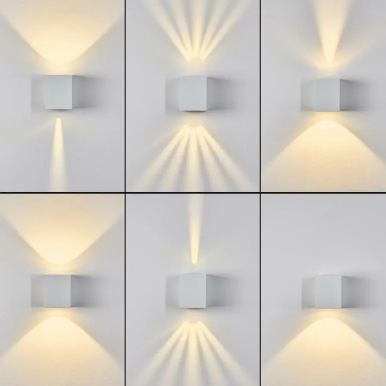 Applique murale d'extérieur Mora LED Blanc, 2 lumières
