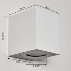 Applique murale d'extérieur Mora LED Blanc, 2 lumières