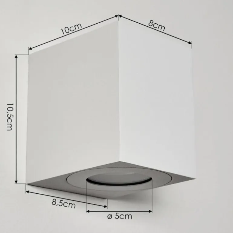 Applique murale d'extérieur Mora LED Blanc, 2 lumières