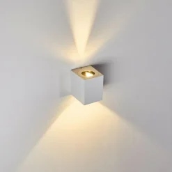 Applique murale d'extérieur Mora LED Blanc, 2 lumières