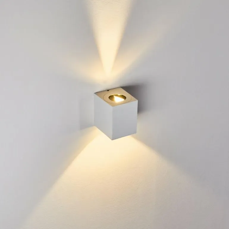 Applique murale d'extérieur Mora LED Blanc, 2 lumières
