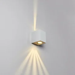 Applique murale d'extérieur Mora LED Blanc, 2 lumières